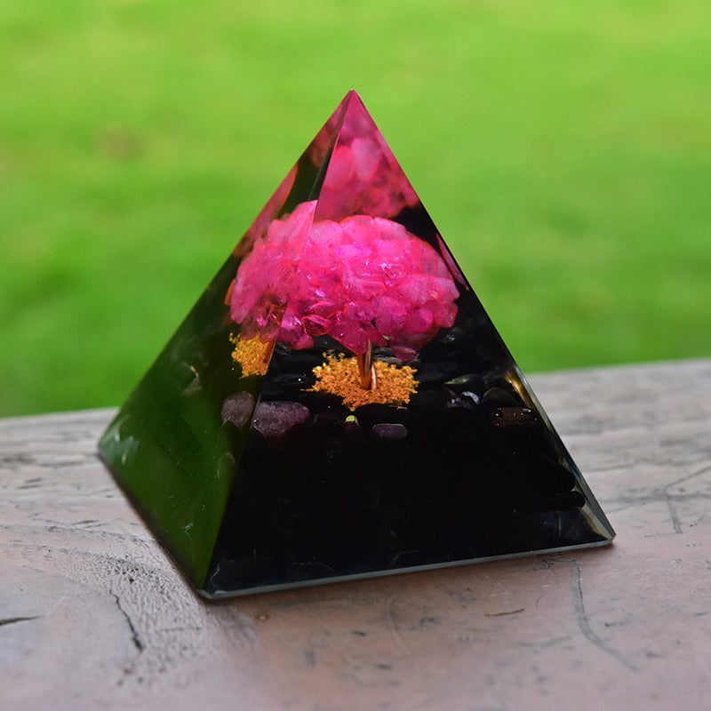 Love and Protection Crystal Pyramid