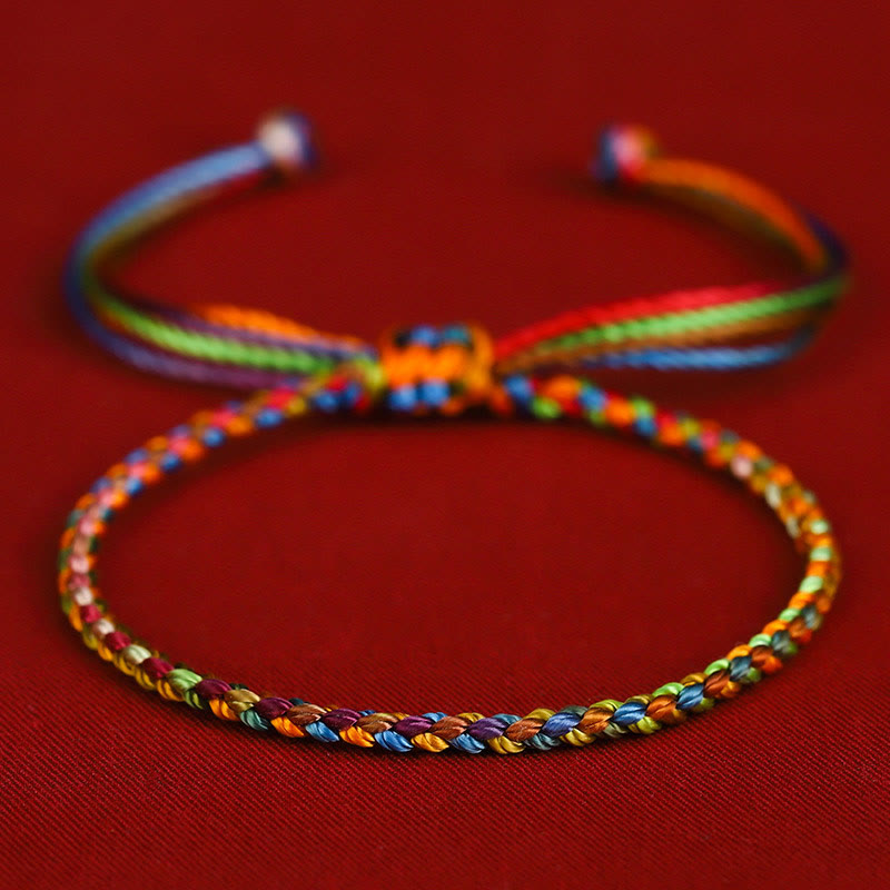 Lucky Multicolored Red String Bracelet for Protection & Luck