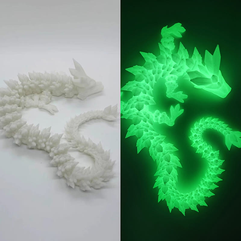 Luminous Feng Shui Dragon Statue 45cm for Luck & Protection