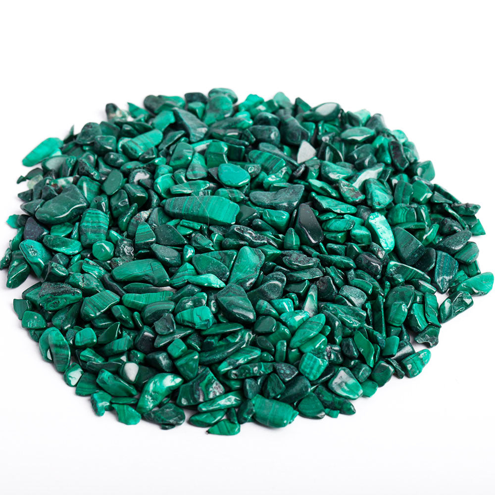 Malachite 5-7mm Polished Tumbled Crystal Chips for Healing