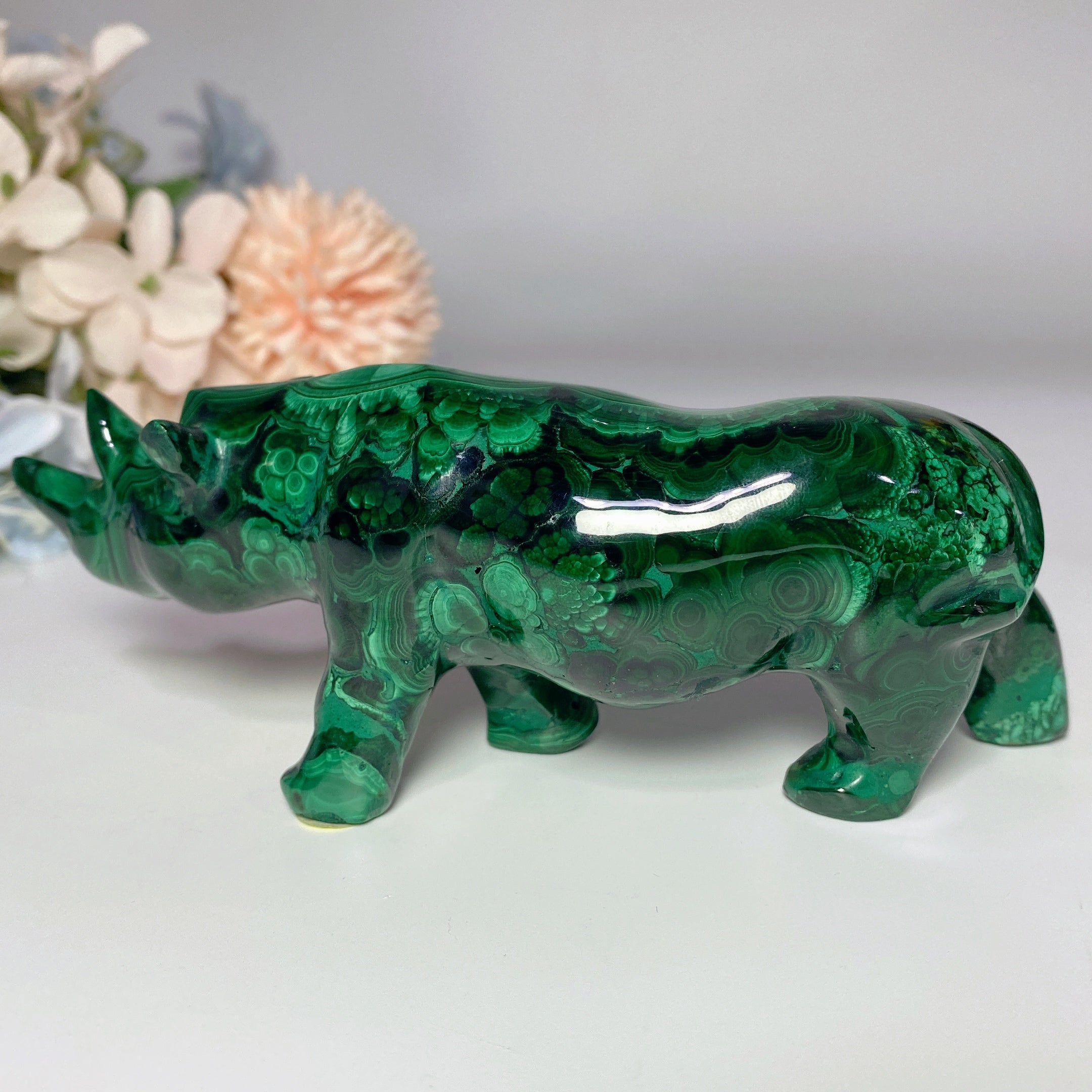 Malachite Crystal Animal Carvings 2.3-5.7 inch Healing Figurines
