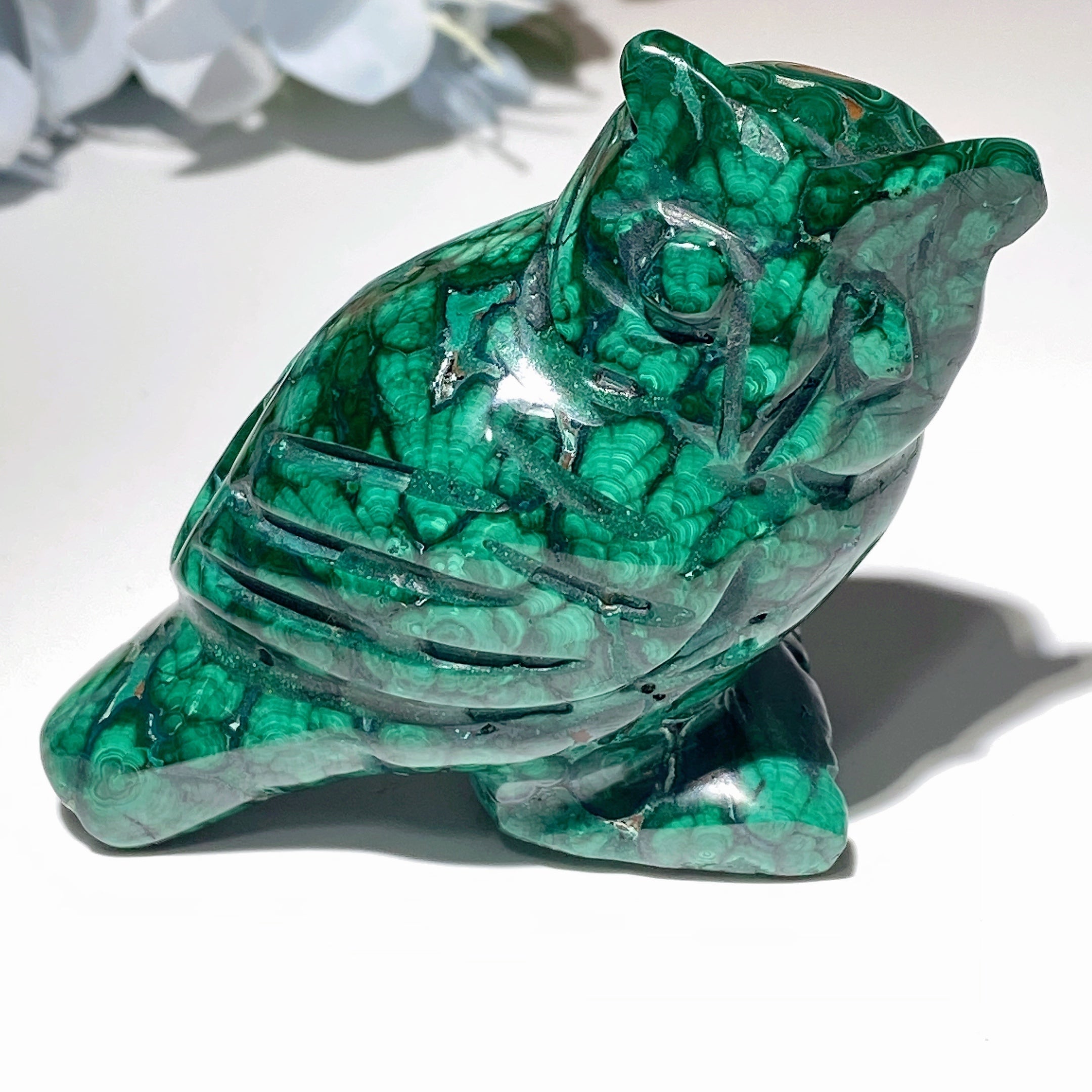 Malachite Crystal Animal Carvings 2.3-5.7 inch Healing Figurines