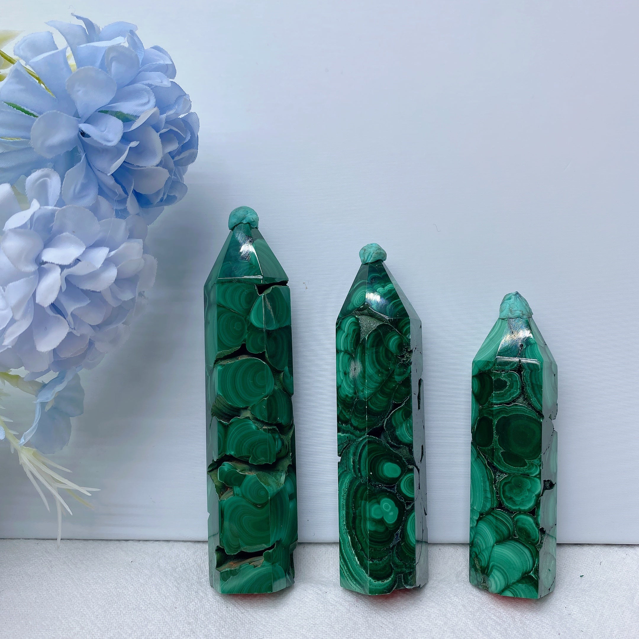 Malachite Crystal Points 2.5-4 inch Healing Crystal