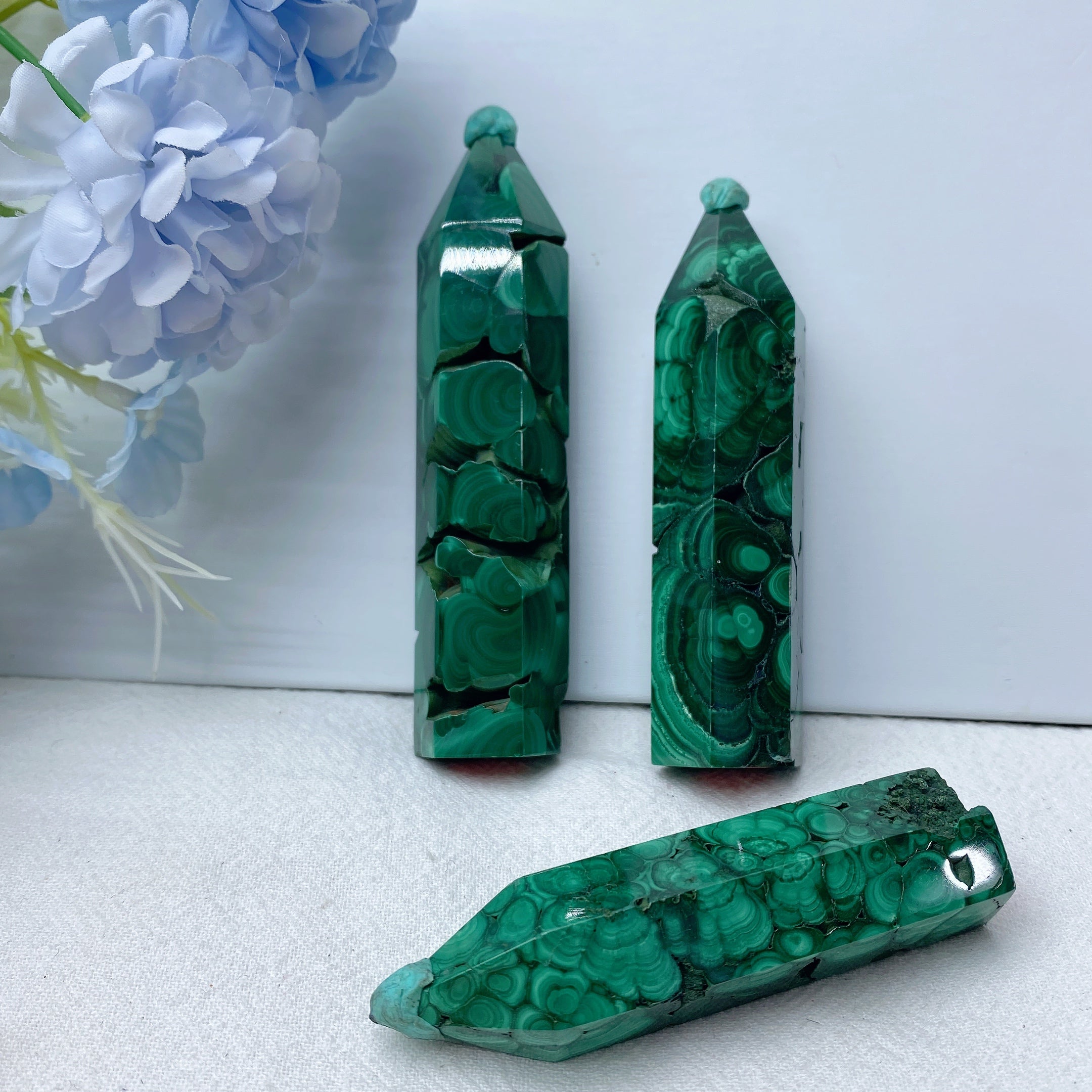 Malachite Crystal Points 2.5-4 inch Healing Crystal