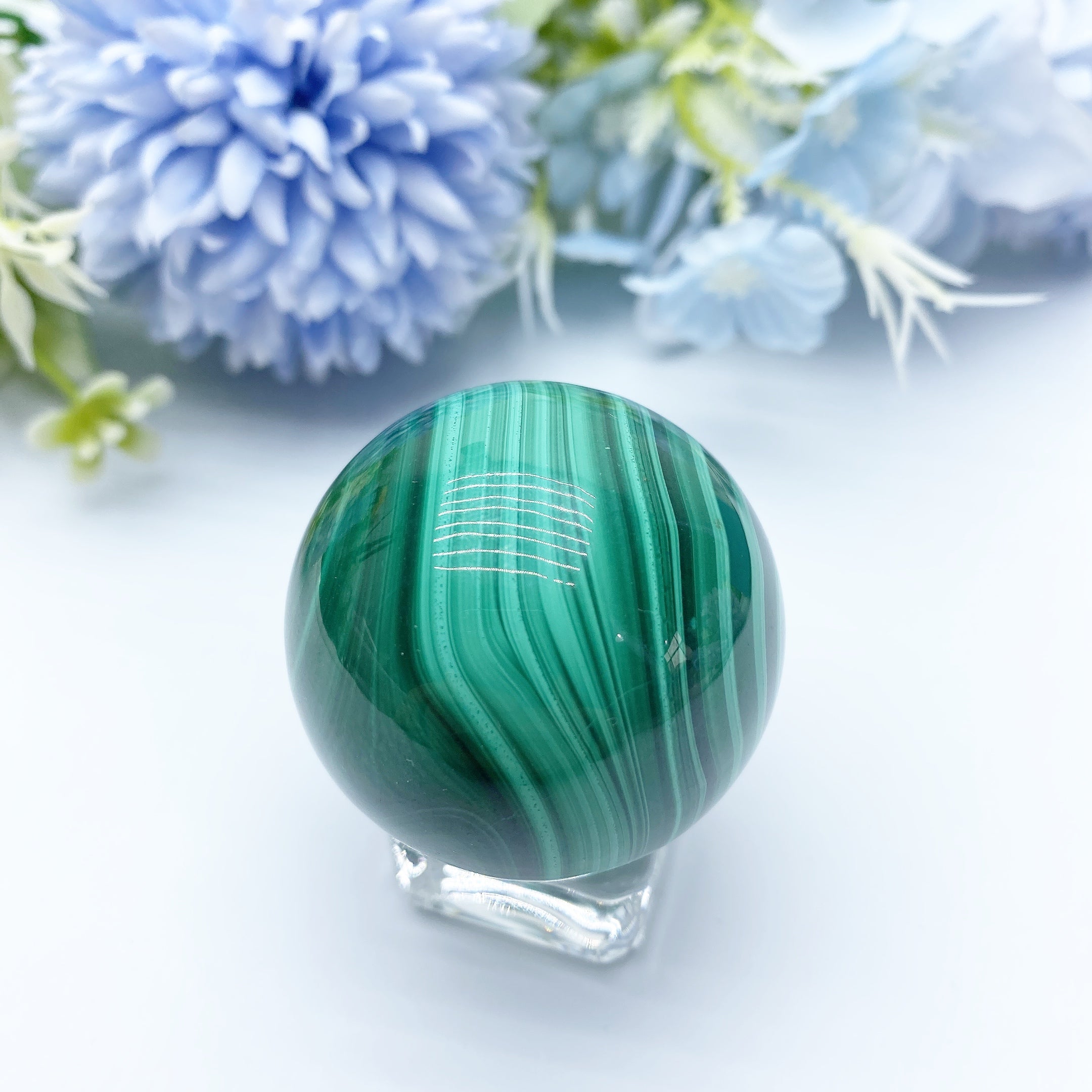 Malachite Crystal Sphere 28-40mm Healing Orb
