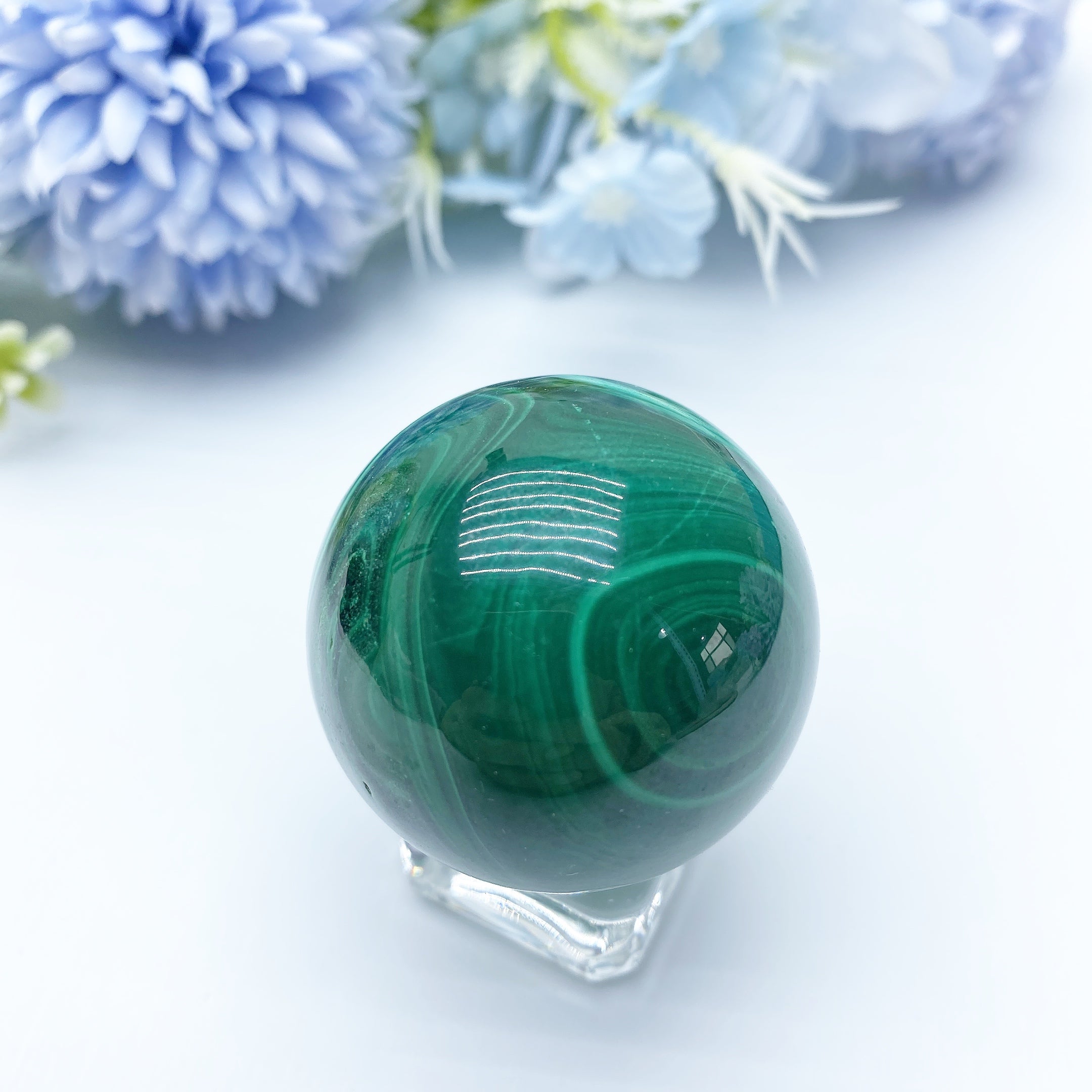 Malachite Crystal Sphere 28-40mm Healing Orb