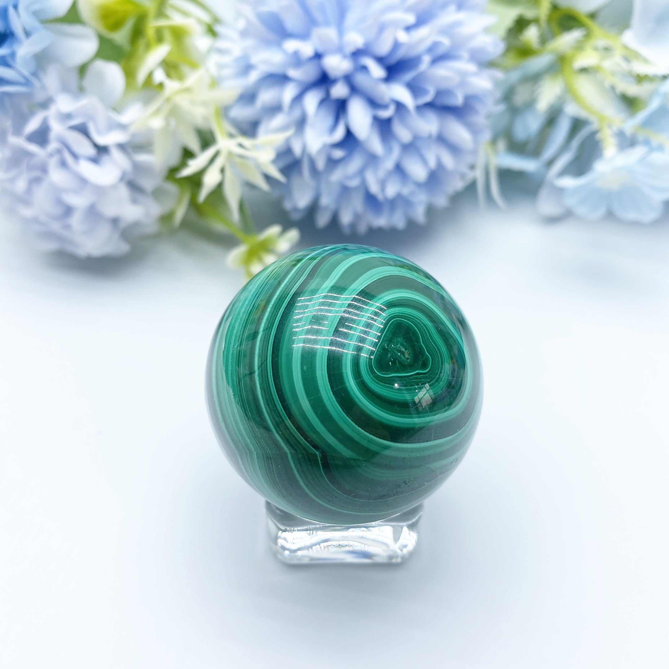 Malachite Crystal Sphere 28-40mm Healing Orb