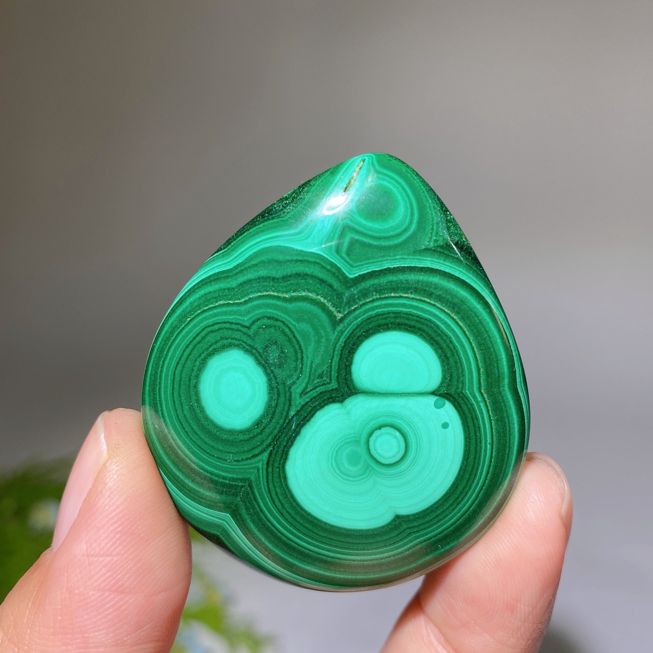 Malachite Water-Drop Cabochon 1.6-2.2 inch Crystal Healing