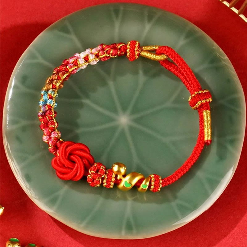 Mandala Knot Snake Protection Red String Bracelet