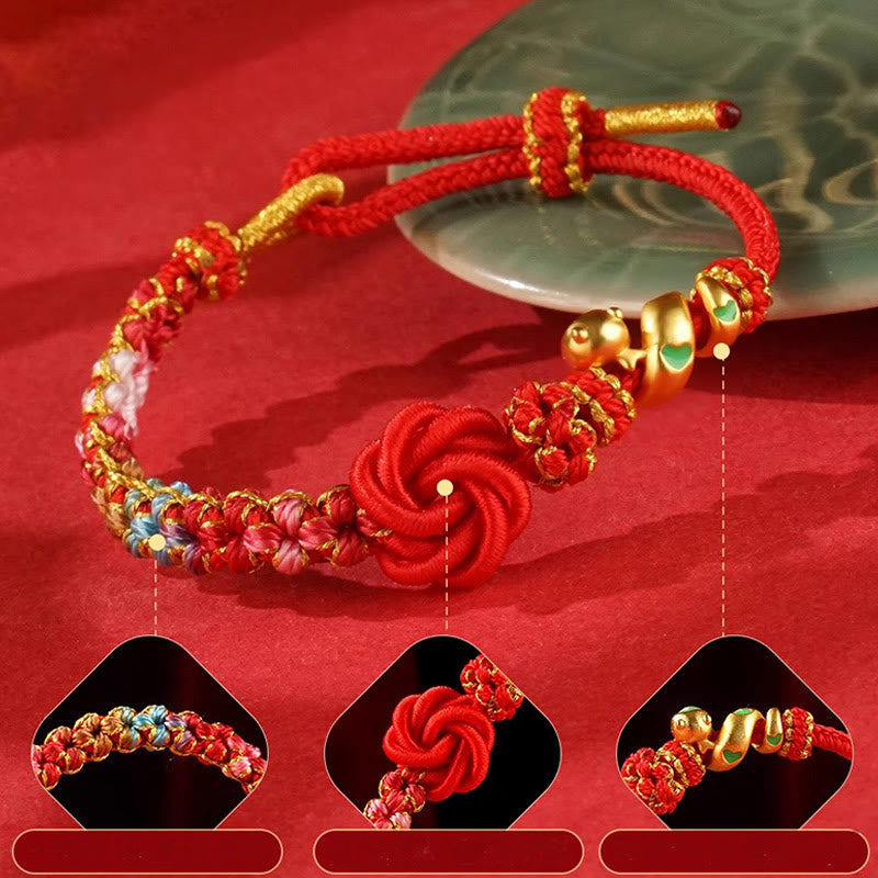 Mandala Knot Snake Protection Red String Bracelet