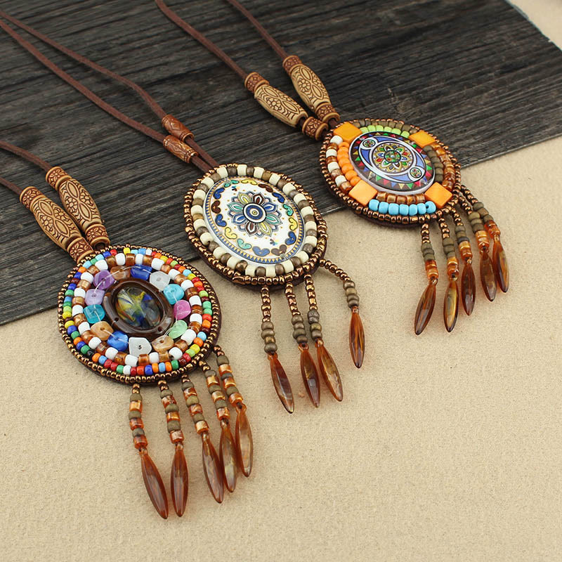 Mandala Pattern Spiritual Necklace for Creativity & Focus