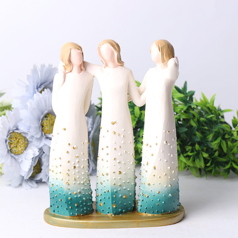 Matte Resin Spiritual Sculpture 5x6.5 Inches Display Figurine