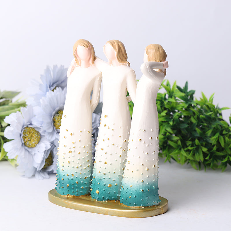 Matte Resin Spiritual Sculpture 5x6.5 Inches Display Figurine