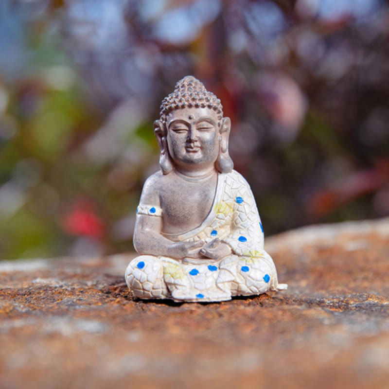 Meditating Zen Buddha Resin Statue for Serenity & Calm