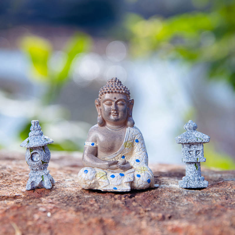 Meditating Zen Buddha Resin Statue for Serenity & Calm