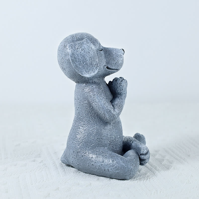 Meditating Zen Dog Cat Frog Spiritual Statue Decoration