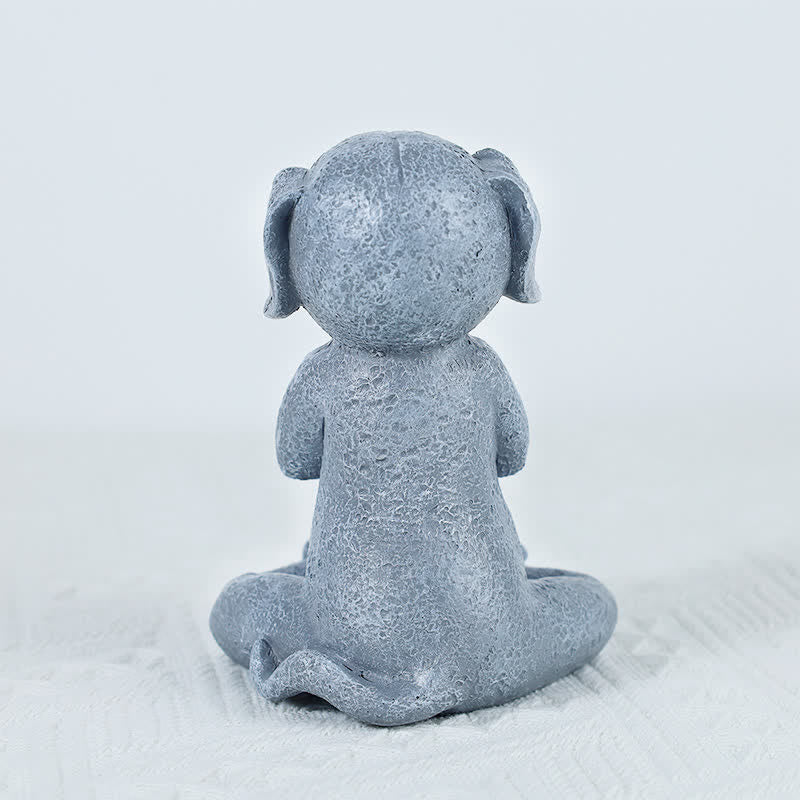 Meditating Zen Dog Cat Frog Spiritual Statue Decoration