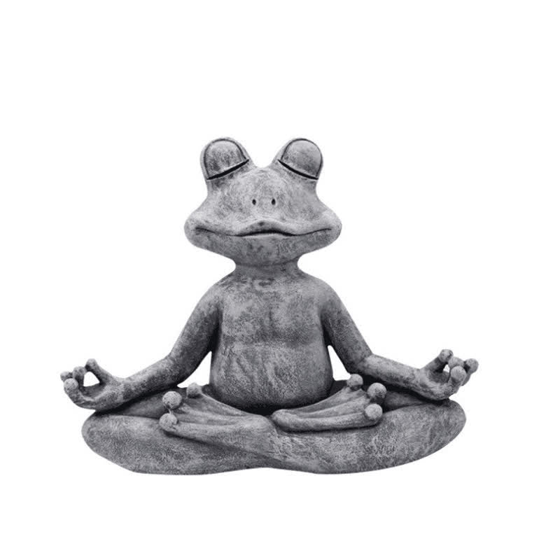 Meditating Zen Dog Cat Frog Spiritual Statue Decoration