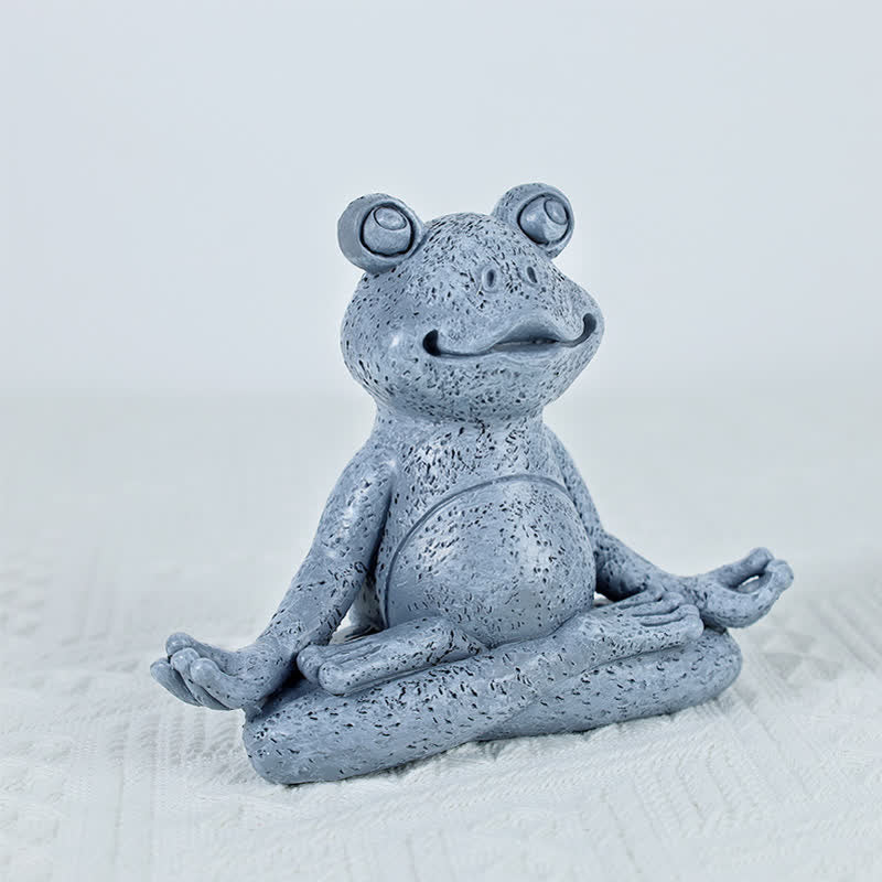 Meditating Zen Dog Cat Frog Spiritual Statue Decoration