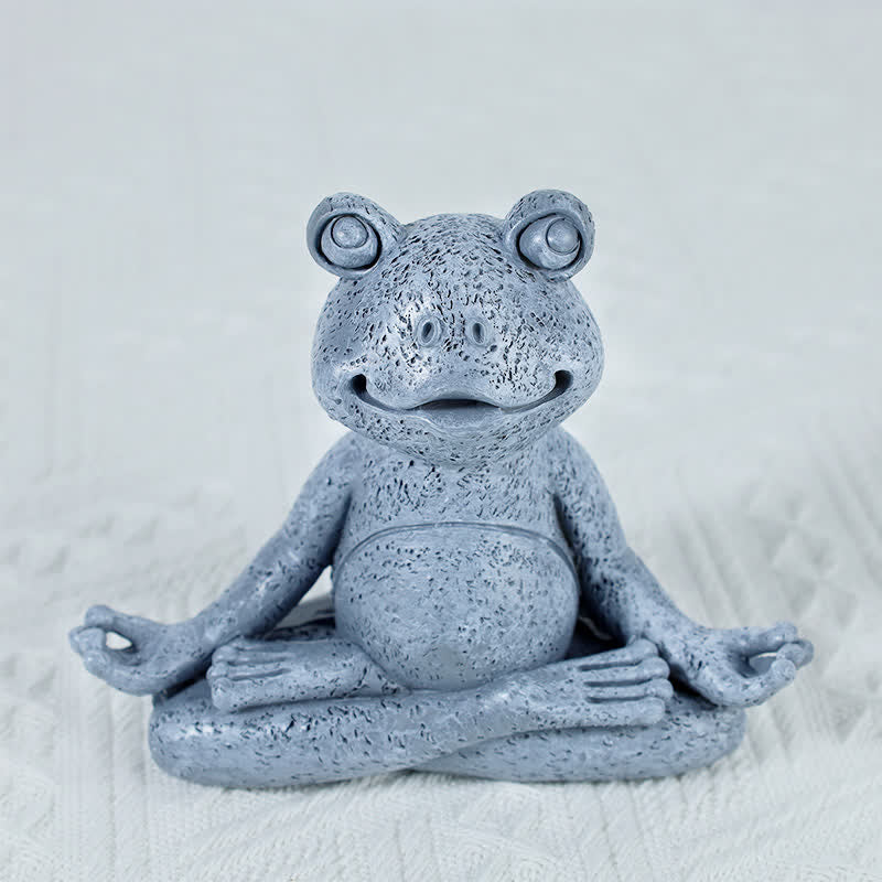 Meditating Zen Dog Cat Frog Spiritual Statue Decoration