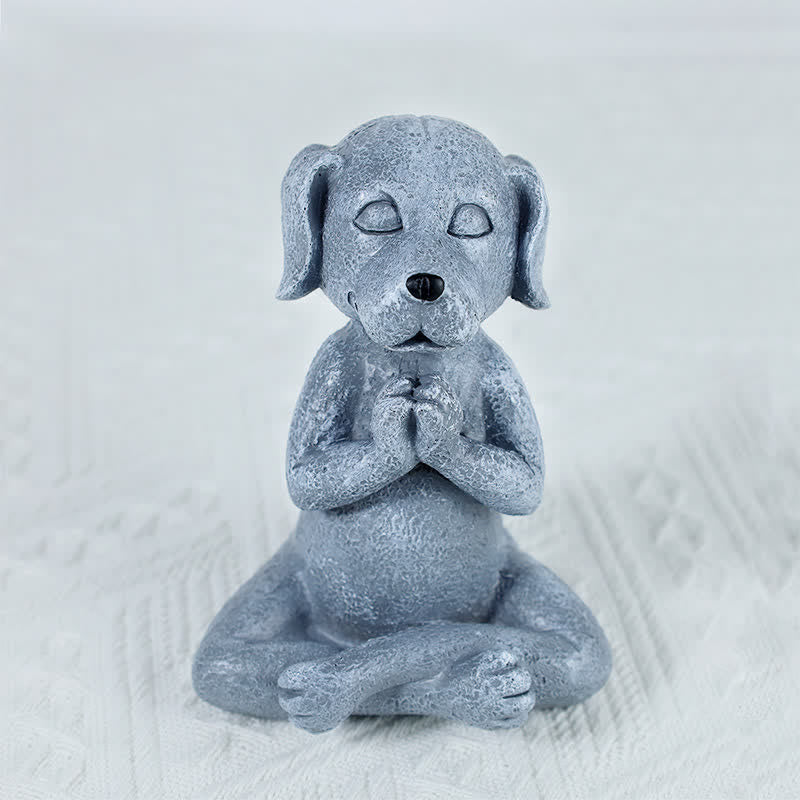 Meditating Zen Dog Cat Frog Spiritual Statue Decoration