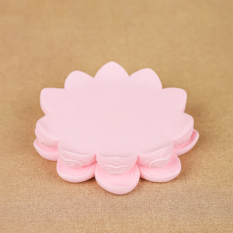 Meditation Avalokitesvara Resin Statue with Boy and Girl Figurines