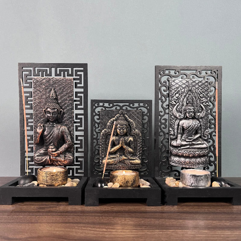 Meditation Buddha Statue Resin Home Decor 23cm