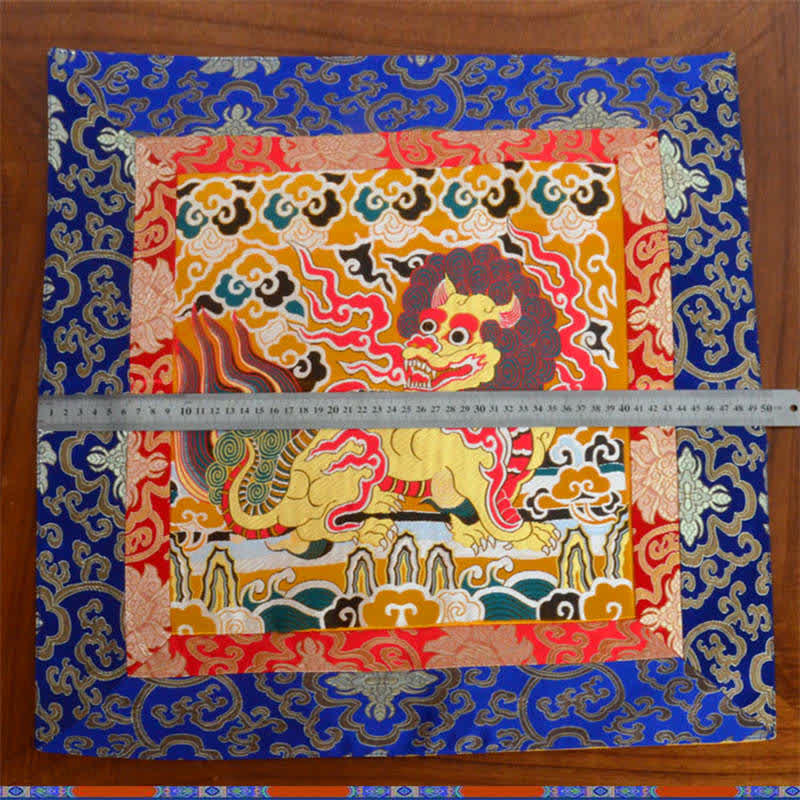 Meditation Prayer Altar Mat with Fengshui Kirin Symbol