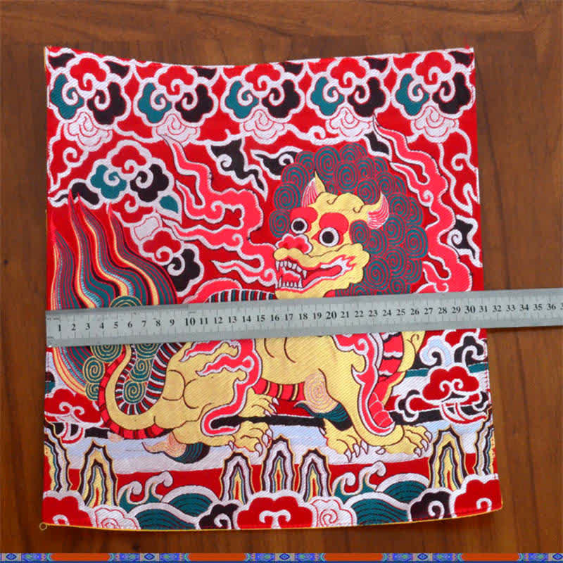 Meditation Prayer Altar Mat with Fengshui Kirin Symbol