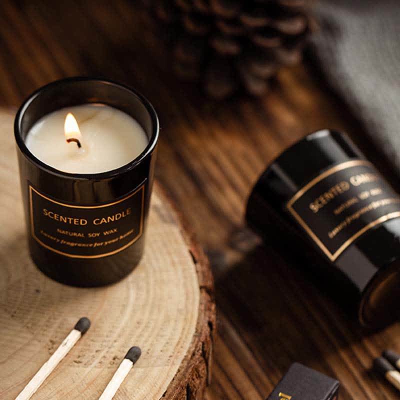 Meditation Scented Soy Wax Candle Blue Bell Pear Freesia