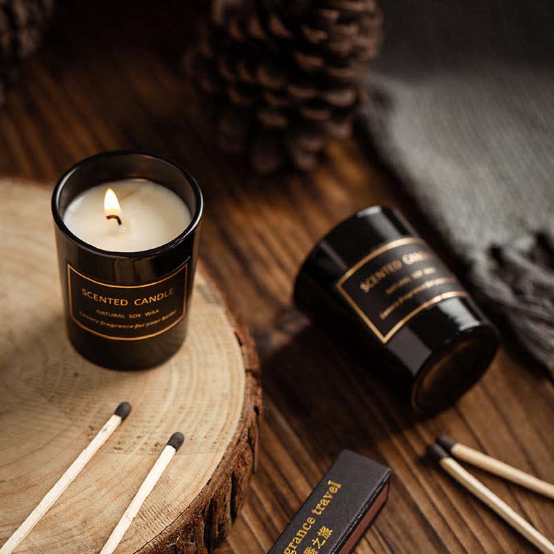 Meditation Scented Soy Wax Candle Blue Bell Pear Freesia