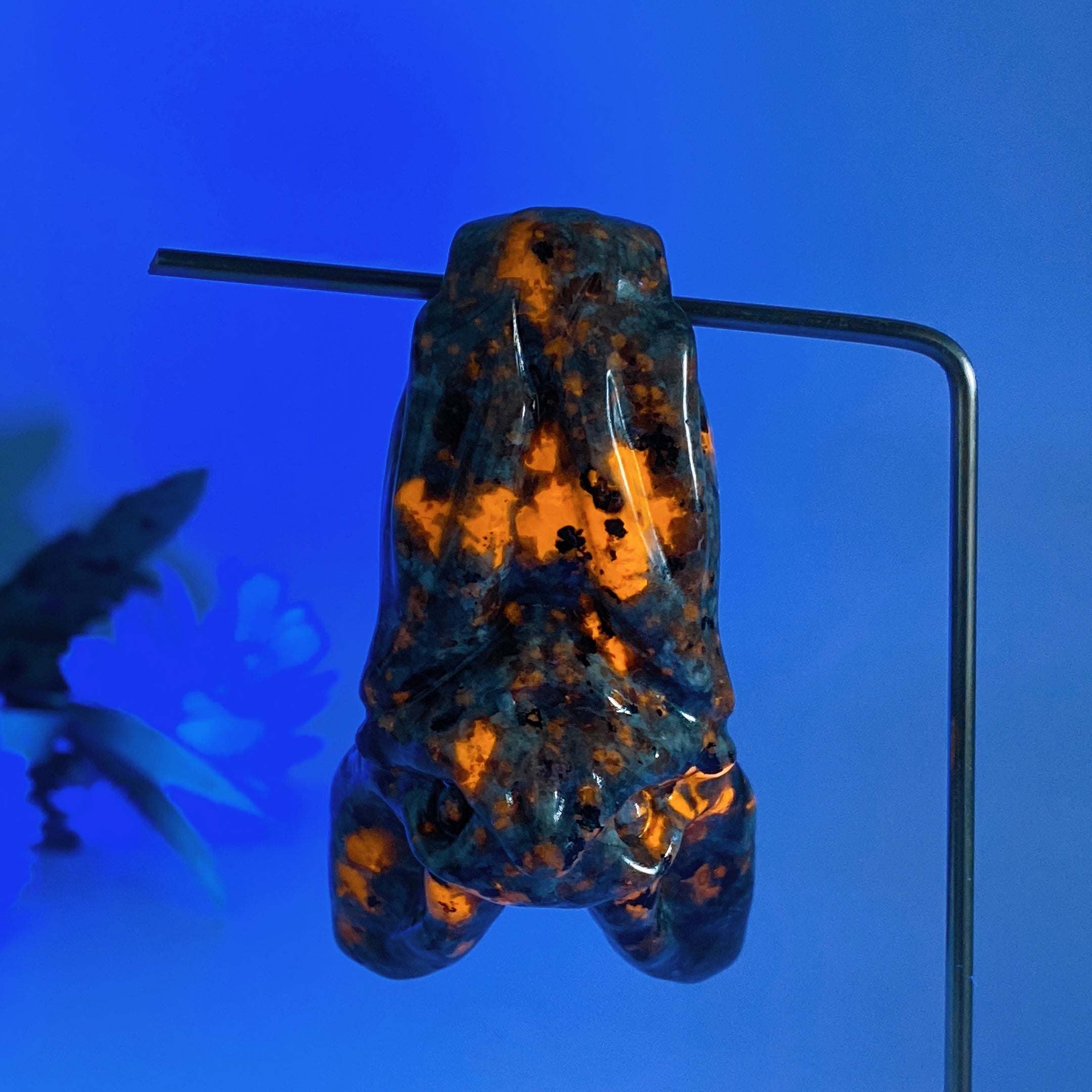 Medium Crystal Bat Carving With Stand Natural Gemstone Display