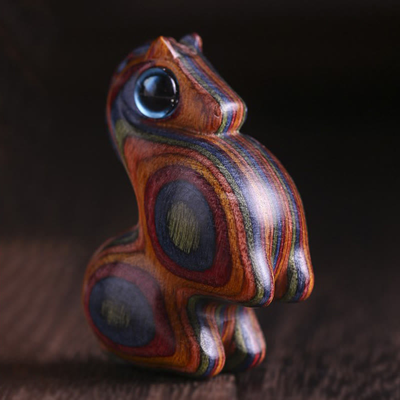 Medium Small Leaf Red Sandalwood Lucky Mini Horse Protection Figurine