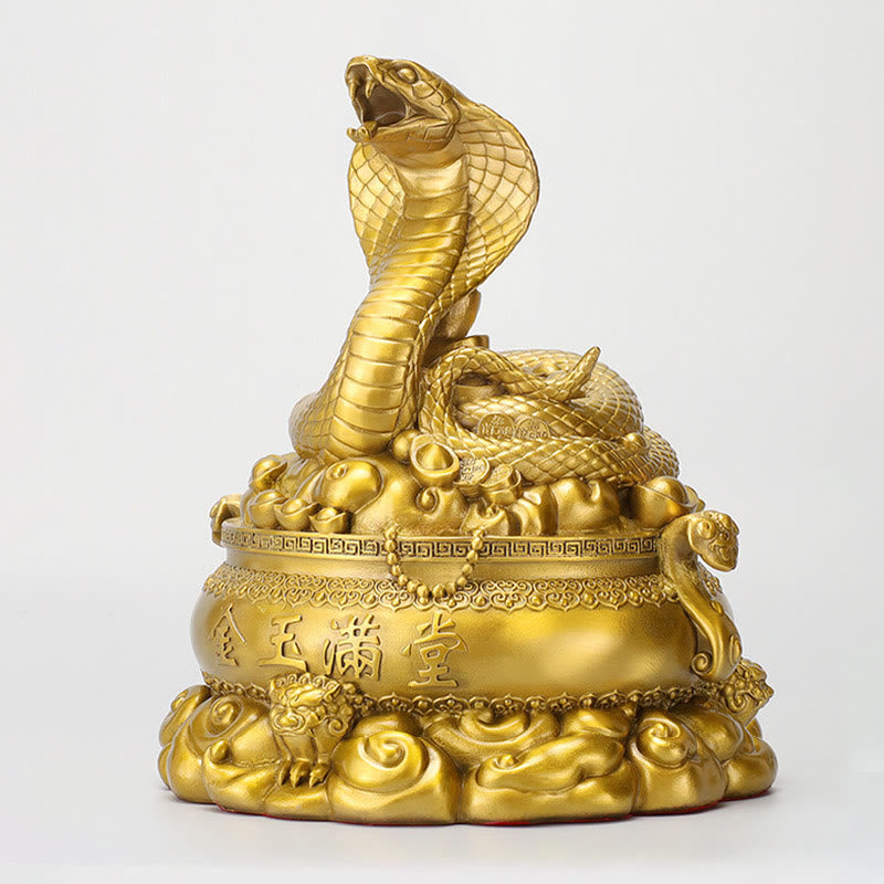 Medium Year of the Snake Copper Coins Brass Decoration