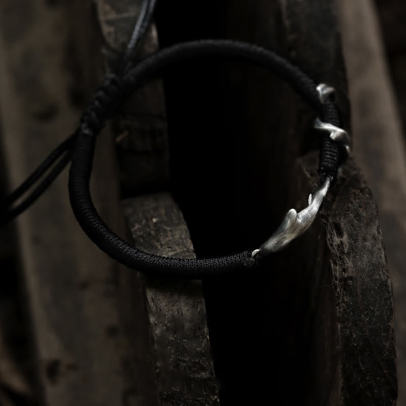 Mens Sterling Silver Protection Bracelet