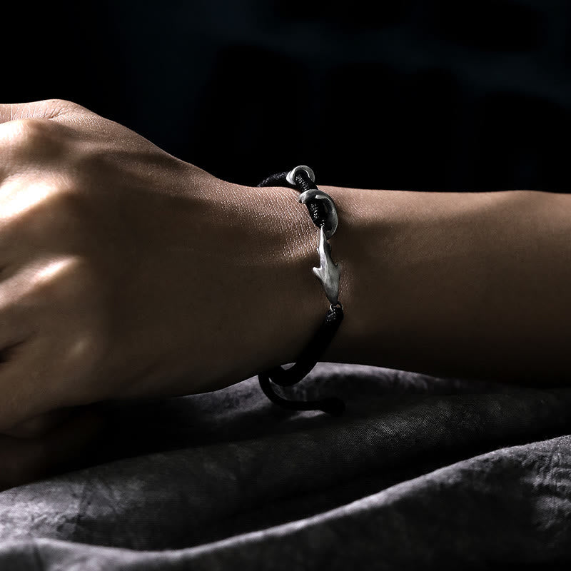 Mens Sterling Silver Protection Bracelet