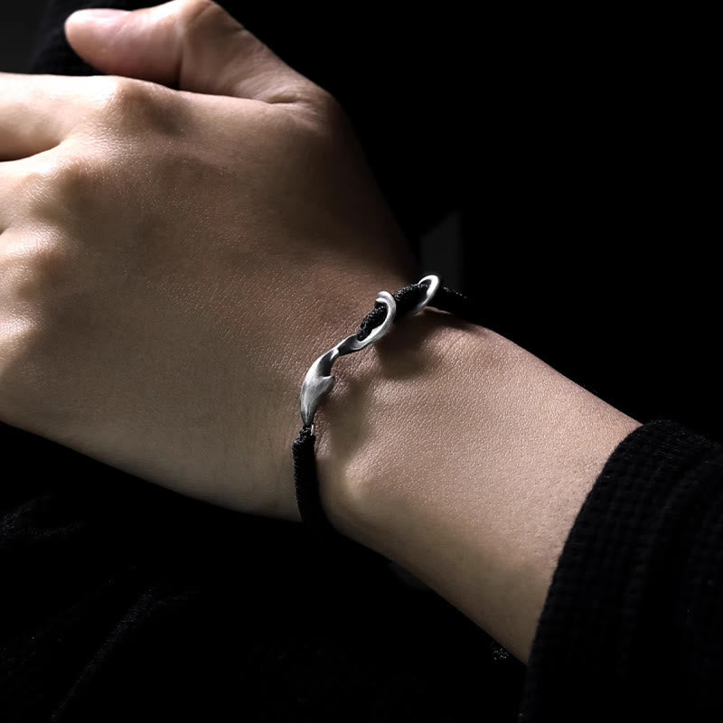 Mens Sterling Silver Protection Bracelet