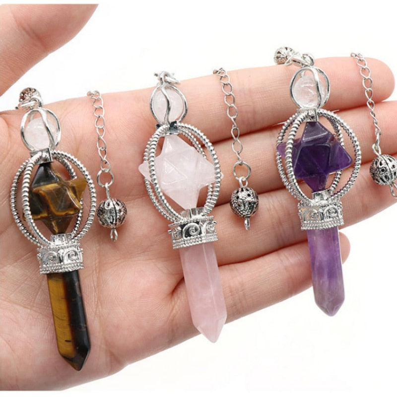 Merkaba Crystal Pendulum for Divination and Dowsing