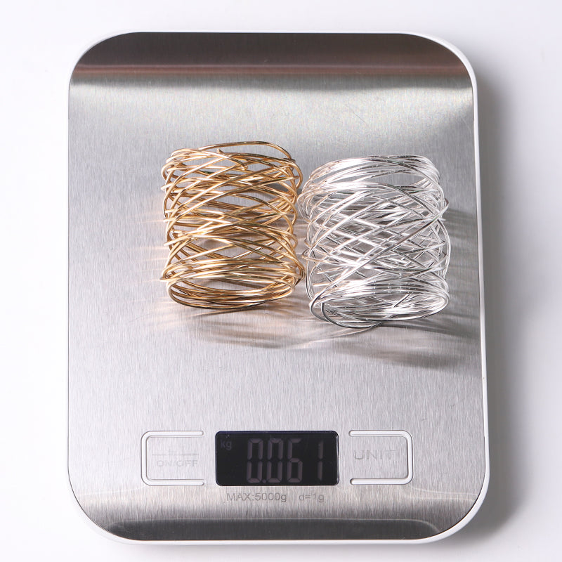 Metal Coil Crystal Holder 1.5" Diameter | Gold Silver Decor