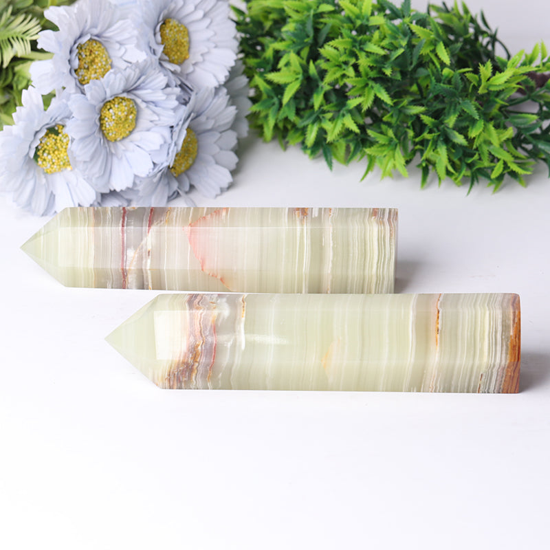 Middle Size Afghan Jade Crystal Tower 7.5 Inch Healing