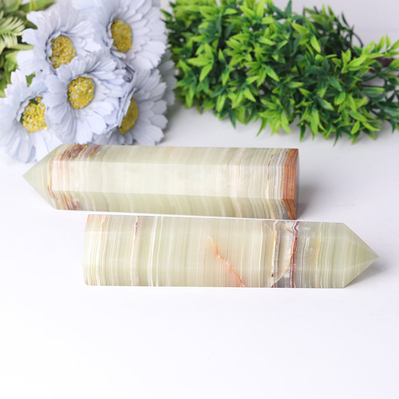 Middle Size Afghan Jade Crystal Tower 7.5 Inch Healing