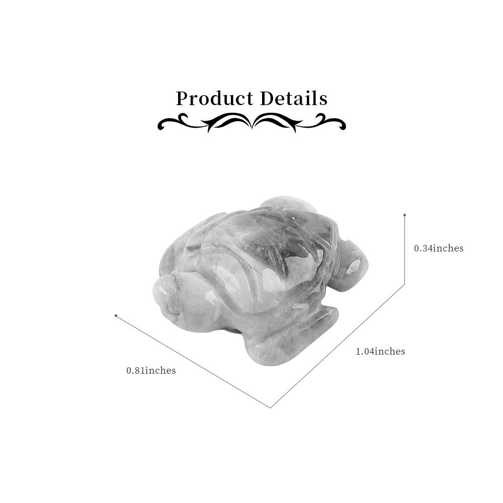 Mini 1.04" Amethyst Crystal Turtle Carving for Healing