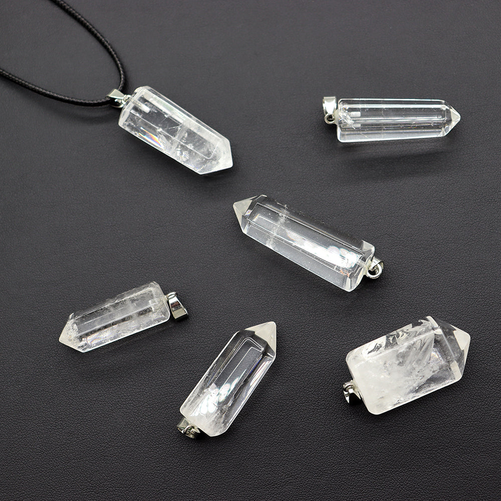 Mini Clear Quartz Crystal Healing Pendant for Clarity