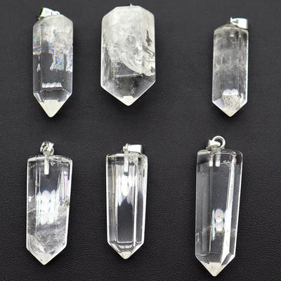 Mini Clear Quartz Crystal Healing Pendant for Clarity