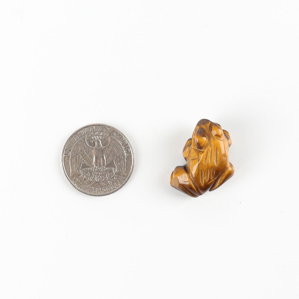 Mini Crystal Frog Carvings 1 inch Healing Figurines
