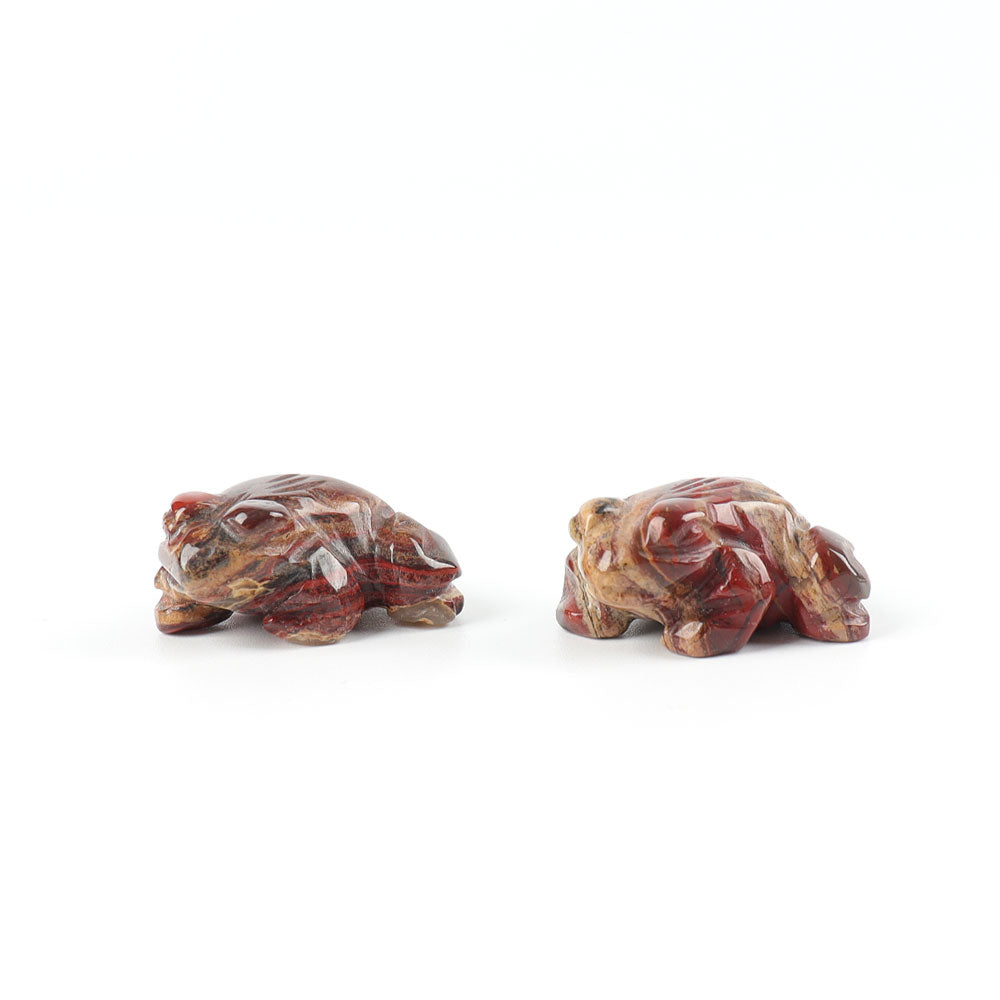 Mini Crystal Frog Carvings 1 inch Healing Figurines