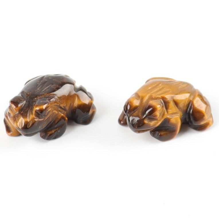 Mini Crystal Frog Carvings 1 inch Healing Figurines