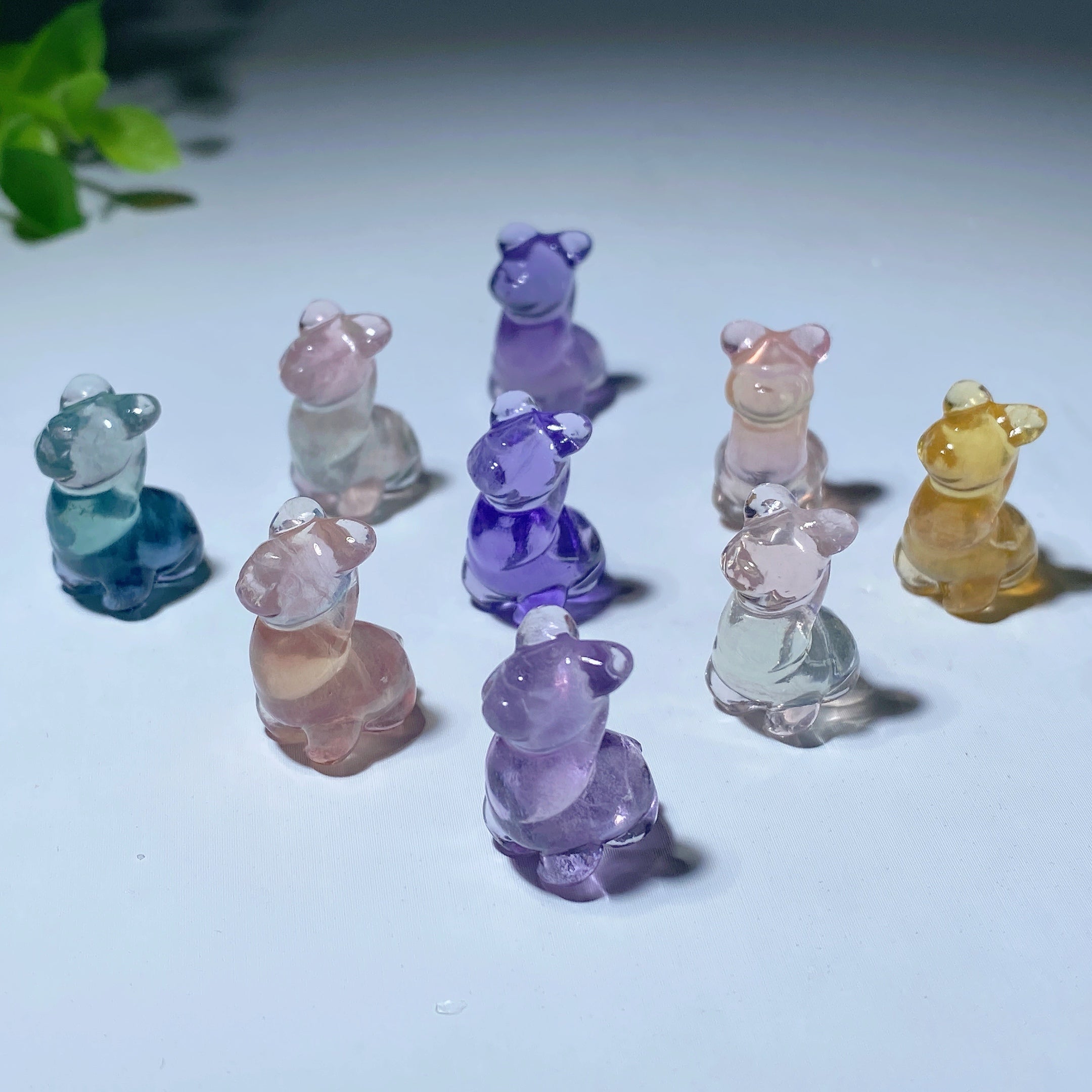 Mini Fluorite Crystal Animal Carvings 12-20mm for Healing