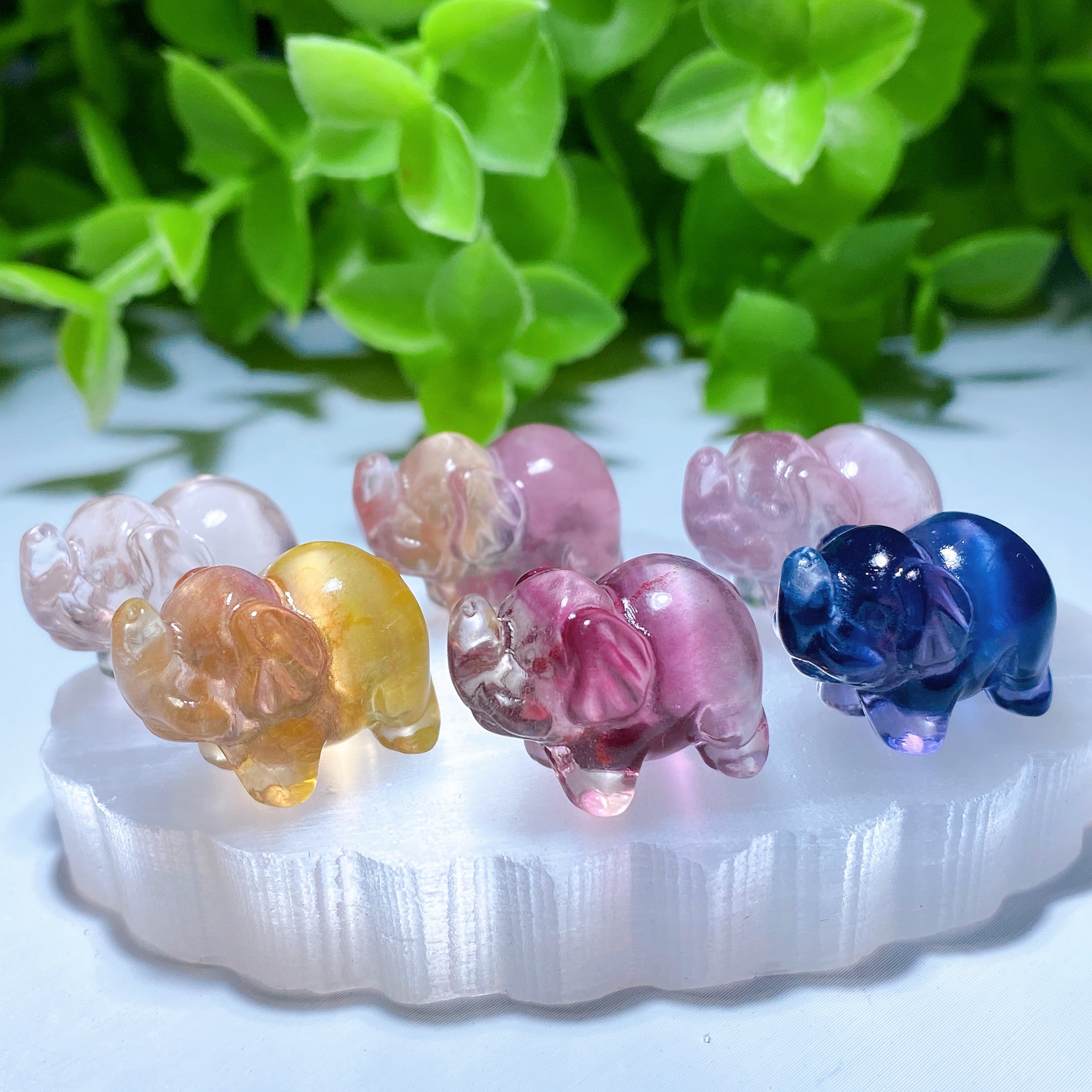 Mini Fluorite Crystal Animal Carvings 12-20mm for Healing