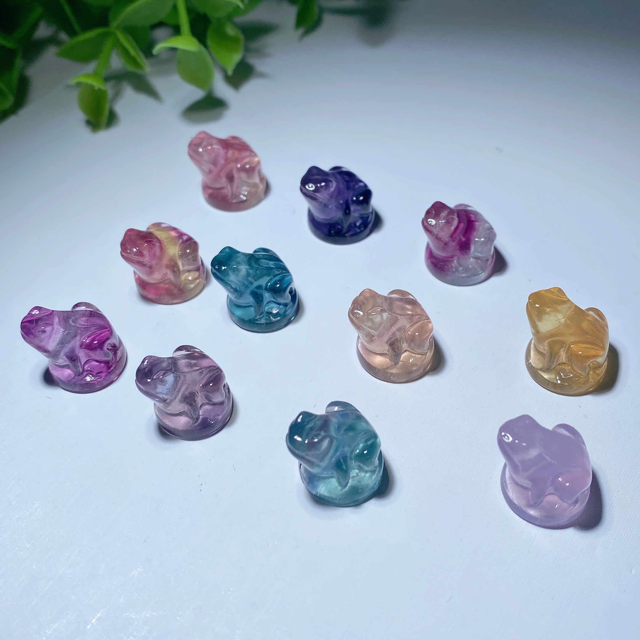 Mini Fluorite Crystal Animal Carvings 12-20mm for Healing